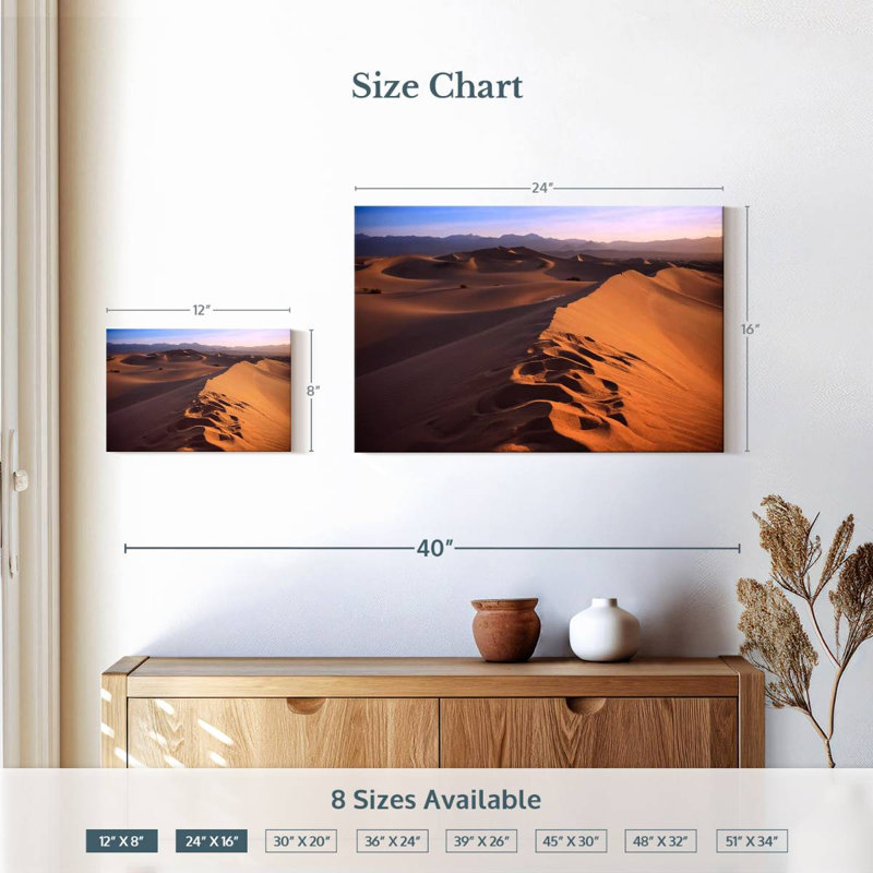 Alvord Sahara Desert Sunset, 16" H x 24" W