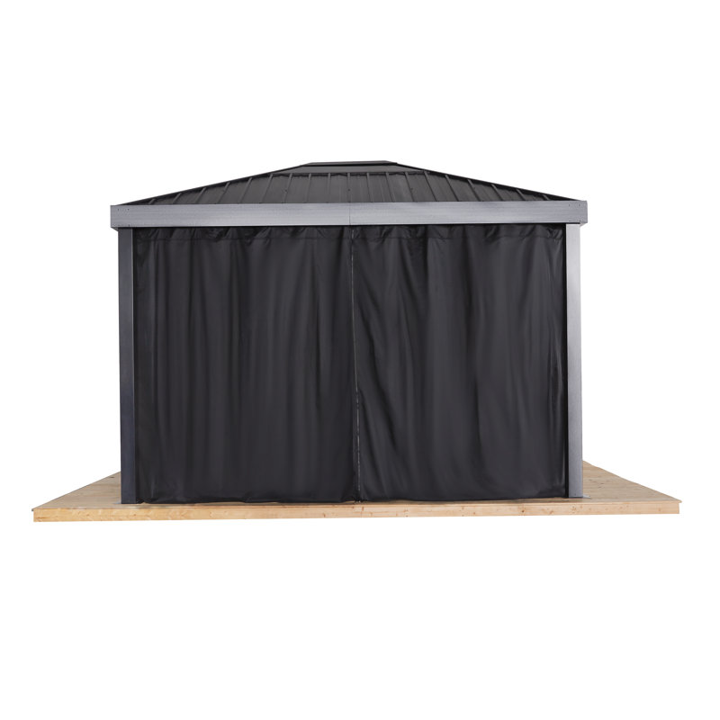 Sojag Black Polyester Curtains for Gazebo
