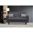 Stylish 2-Seat Sofa Bed, Dark Grey, 62.2 x 33.9 x 30.3 inches | Durable Metal & Wooden Frame, Linen Textured Polyester Upholstery | Comfortable 26 DNS Sponge Seat, 22 DNS Back | Perfect for Small Spaces & Guest Rooms-1756403319