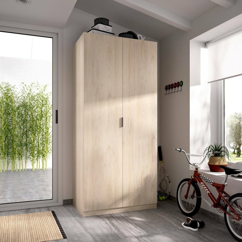2 Door Manifactured Wood Wardrobe