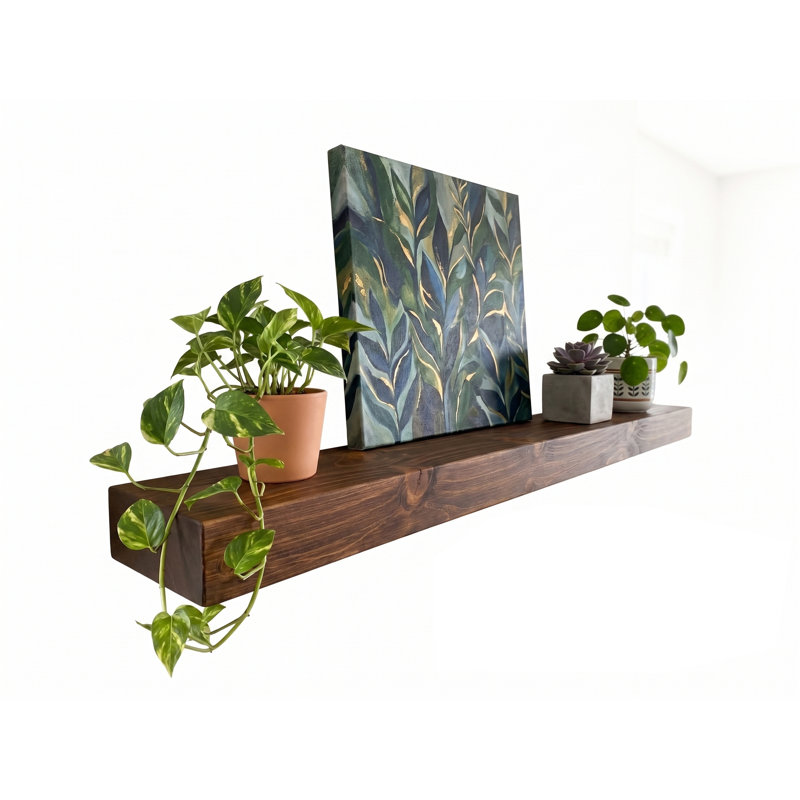 Anniek Fireplace Shelf Mantel, Medium Brown, 54"