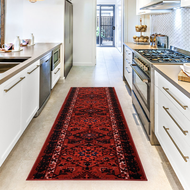 Ohalloran Performance Oriental Indoor Rug, Runner 2'2" x 24'