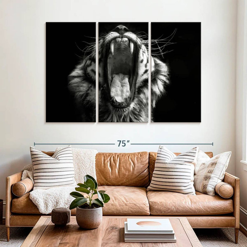 Yawning Tiger, 42" H x 65" W
