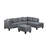104.5" Upholstered Sofa,Chaise & Ottoman