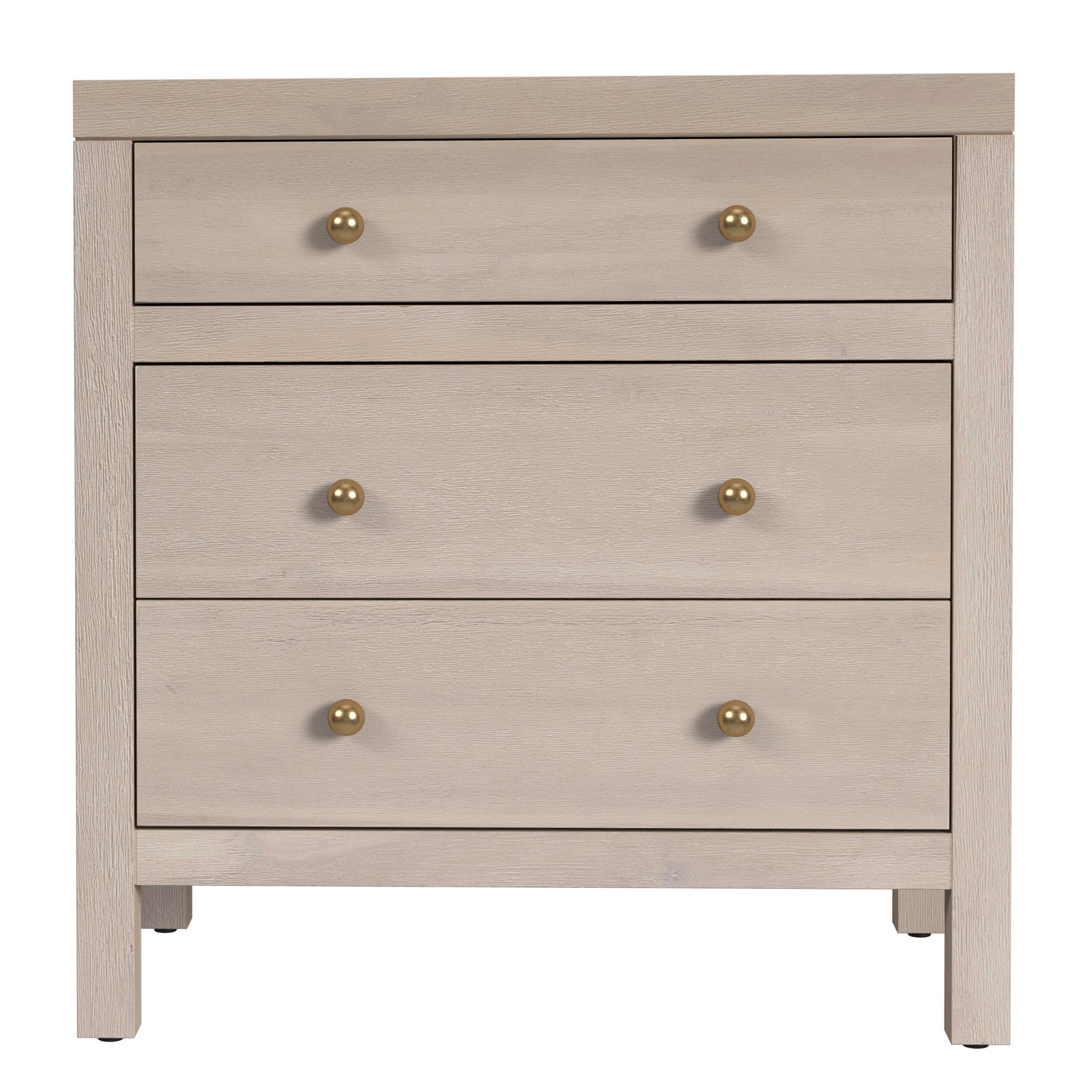 Celine 25" 3-Drawer Dresser, Antique Taupe