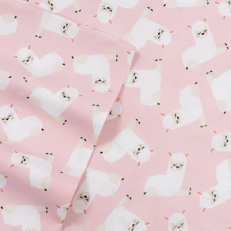 Ensemble de draps en microfibre pour enfants, Twin, Lamas