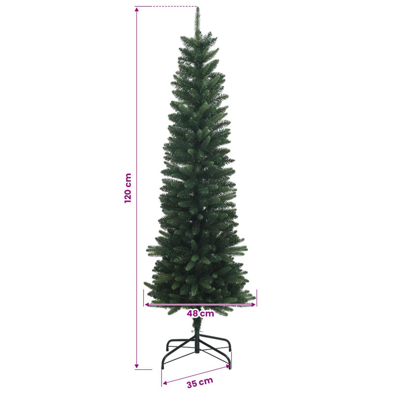 Christmas Tree, 120 cm, with LEDs & white balls