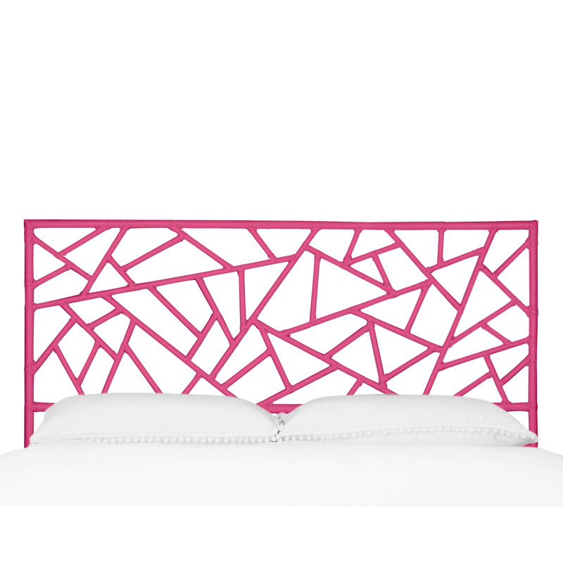Tiffany Wicker/Rattan Open-Frame Headboard, Hot Pink, King