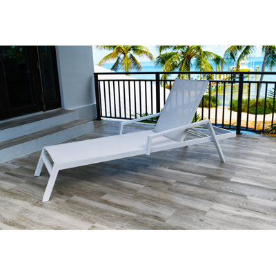 Mykonos Outdoor Rust-Resistant Metal Chaise Lounge