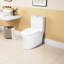 Toilette en céramique blanche, hauteur confort allongée 1,1 / 1,6, et siège à fermeture stable T039wt One, blanc, accrédité, doux