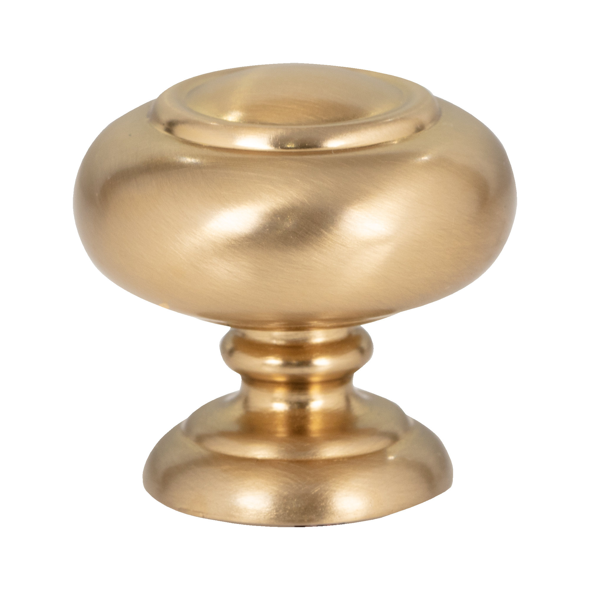 Victoria 1 1/4" Length Mushroom Knob, Warm Brass