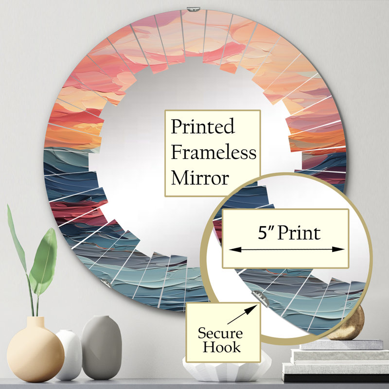 Onega - Miroir mural rond, 24 po x 24 po