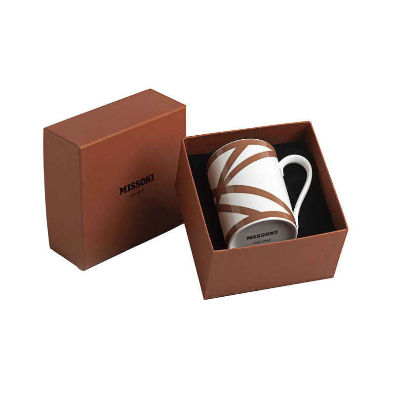 Nastri Bone China Coffee Mug, Beige