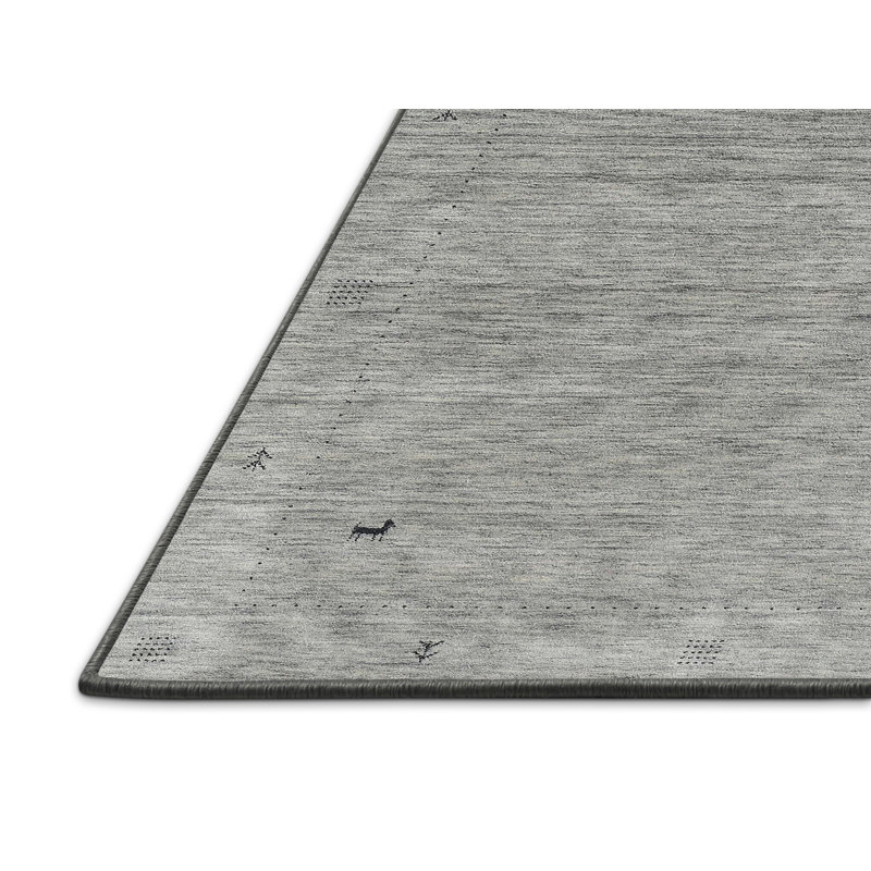 Tapis gris zone contemporaine, Rectangle 5 pi x 7 pi