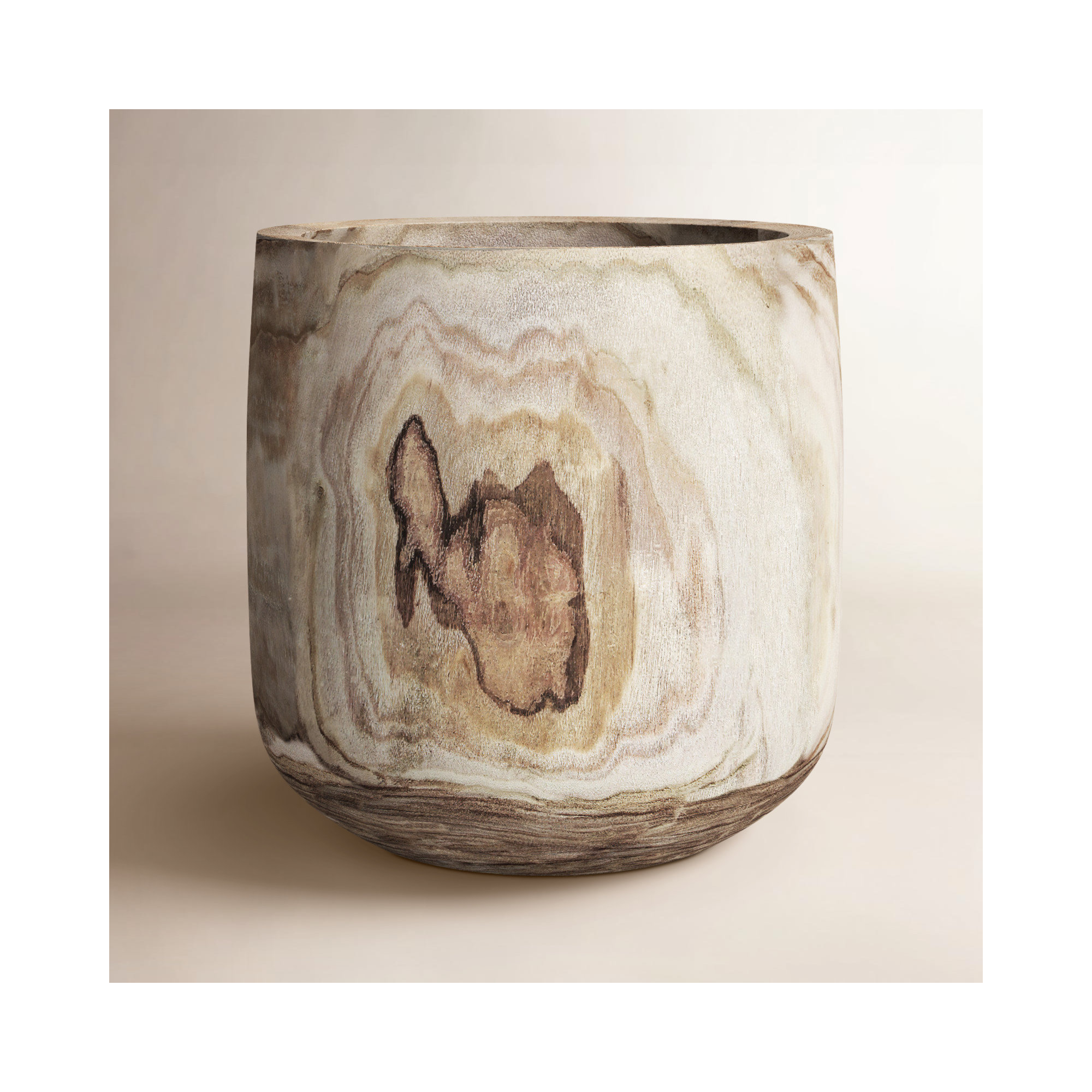 Marina Wood Pot Planter, 15.75" H x 15.75" W x 15.75" D