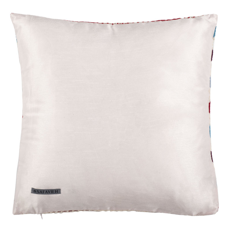 Leslie 18" Red and White Polyester Decorative Pillow Set