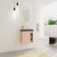 Ensemble de meuble-lavabo simple 19,81 po avec plateau en résine Adalhi-1108906965-1108906966