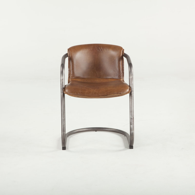 Chiavari Leather Arm Chair, Chestnut
