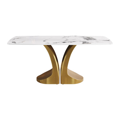 Modern Stone Pedestal Dining Table
