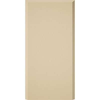 4 1/2"W x 9"H x 1"P, Standard Foster Signature Urethane Plinth Block with Beveled Edge, Primed Tan