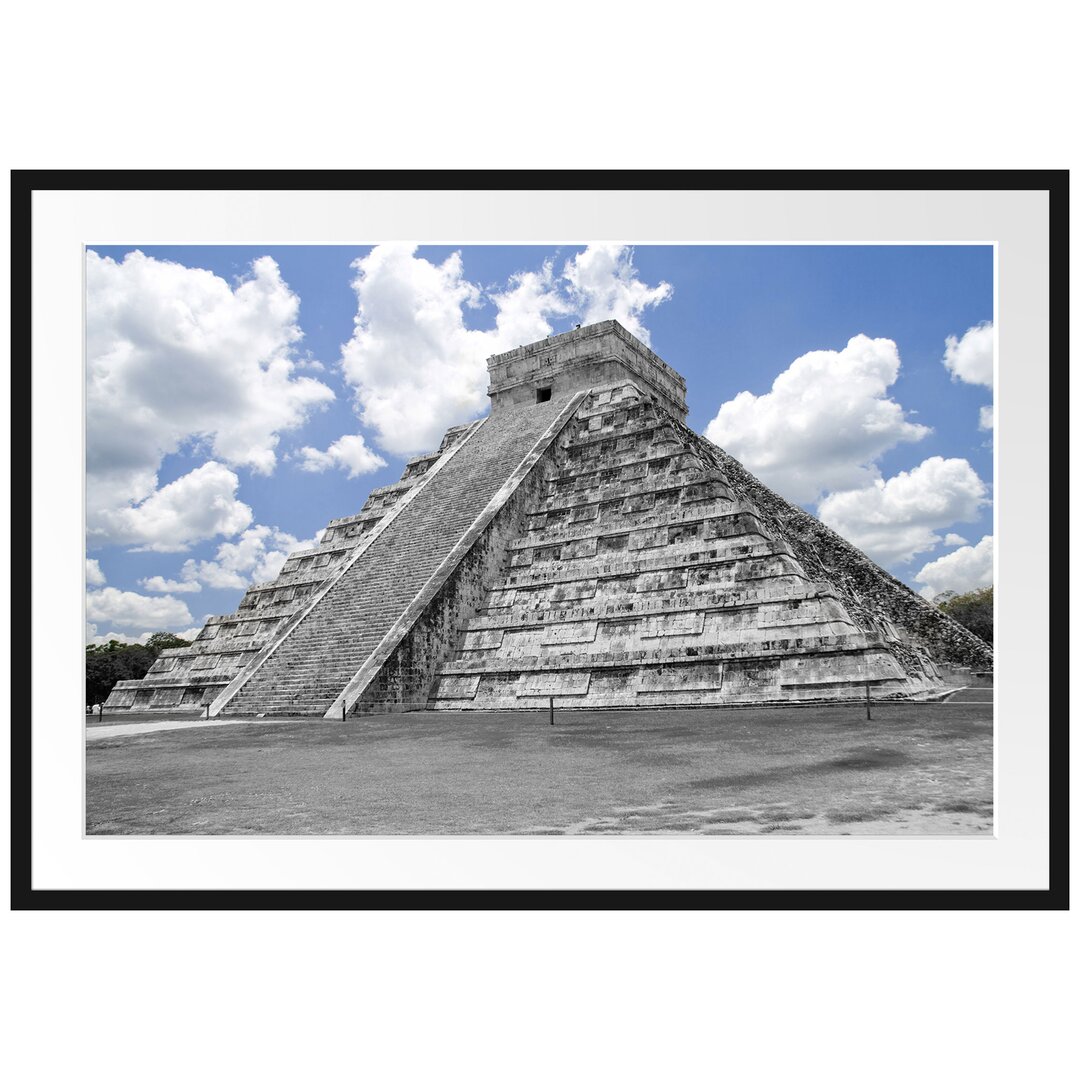 Gerahmtes Poster Beeindruckende Maya Pyramide