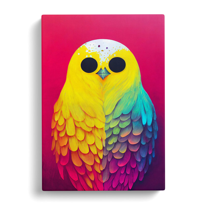 XC1022-1534X Colourful Bird No.1 Abstract - Wrapped Canvas Print, 76cm H x 50cm W x 3cm D