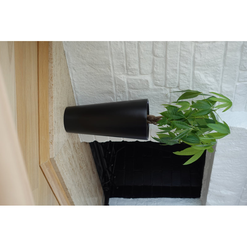 Sonoma Tall Round Cylinder Planter, Black, 26" H x 13" W x 13" D