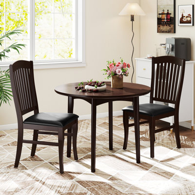 Modern Dining Chairs Set of 2 Armless Kitchen Chairs w/Upholstered Seat