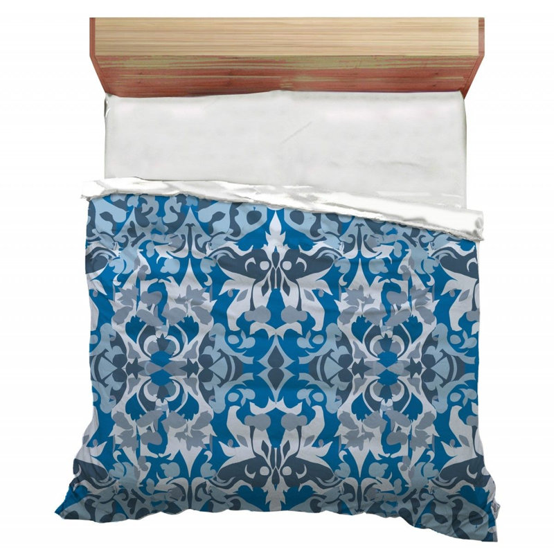Plain Weave Muslin Damask Bedding Art Comforter Elegant swirls_12499, Twin Comforter