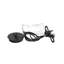 Abat-jour tambour en lin blanc avec diffuseur l 16 po avec cordon noir-155984702-140943304-156005482