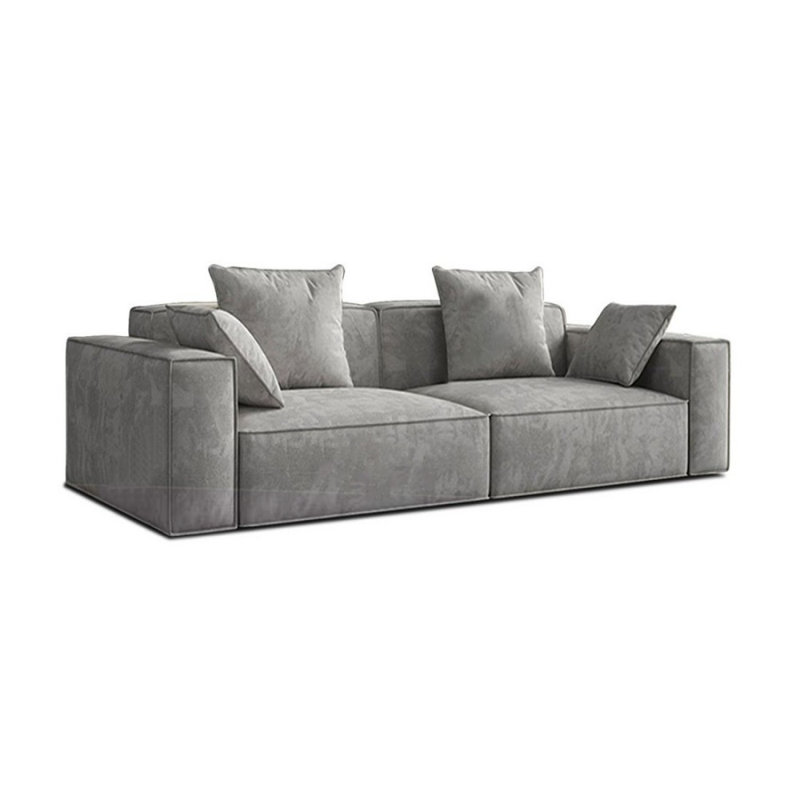 Coussin modulaire en polyester gris clair, Gris clair