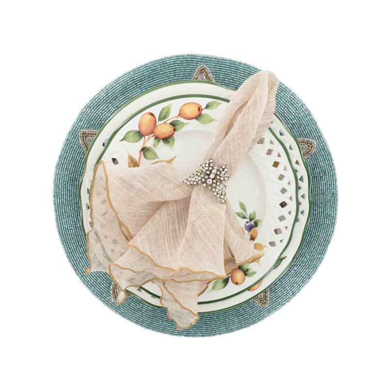 Glass Animal Print Round Placemat