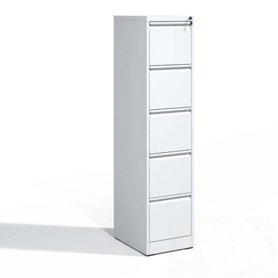 Metal Vertical File Cabinet With Lock And 5 Drawers