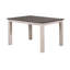 Ensemble de salle à manger extensible en bois massif avec rallonge papillon gris (4 à 6 places)-1553948552