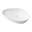 Lavabo de salle de bain vasque ovale blanc