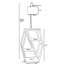 Luro Stylish Floor Lamp with 100% Fir Wood Bookstand, Light Grey, 65 in Total Height | Metal Body, E27 Socket (Max 60W), Electrostatic Oven Dried Paint | Perfect for Living Rooms & Reading Nooks, Elegant Design
