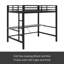 Structure de lit mezzanine en métal avec bureau et lumière DEL Gaming-247517336-247517337