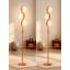 Lampe sur pied à intensité variable de style Mid-Century moderne avec 3 globes, lampe sur pied réglable à luminosité continue pour le salon, la chambre à coucher, le bureau, comprend 3 ampoules G9 et une base lestée stable