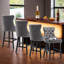 Tabouret de bar rembourré en velours avec dossier capitonné-108418883-102830871-113494538