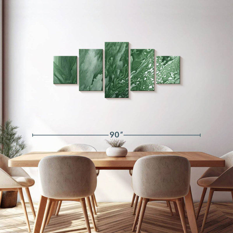 Malachite marbrée I, H 30 po x l 68 po