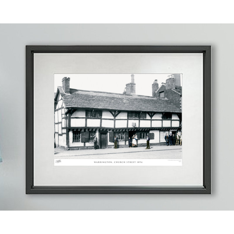 Warrington, Church Street 1894 1 Piece Single Picture Frame Wall Art, 40cm H x 50cm W x 2.3cm D