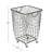 Metal Deep Set Metal Mesh Laundry Basket Storage Cart with Wheels and Handles-62972724-62972725