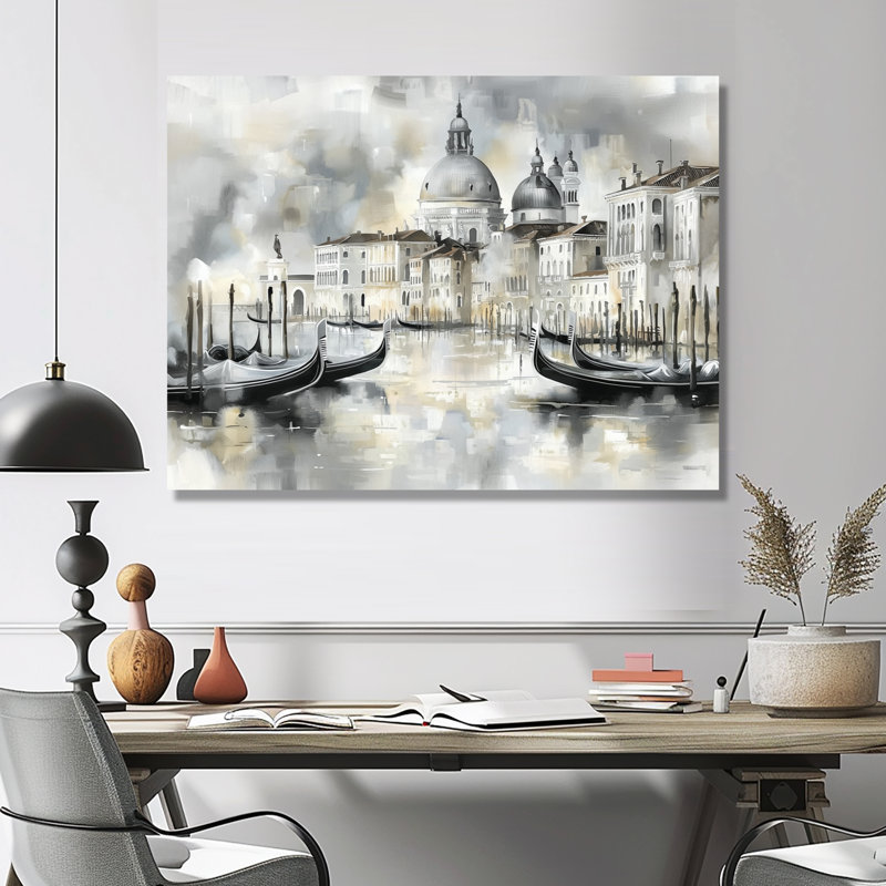 Minimal Venice Grand Canal II - Cityscapes, impression sur métal, H 30 po x l 40 po