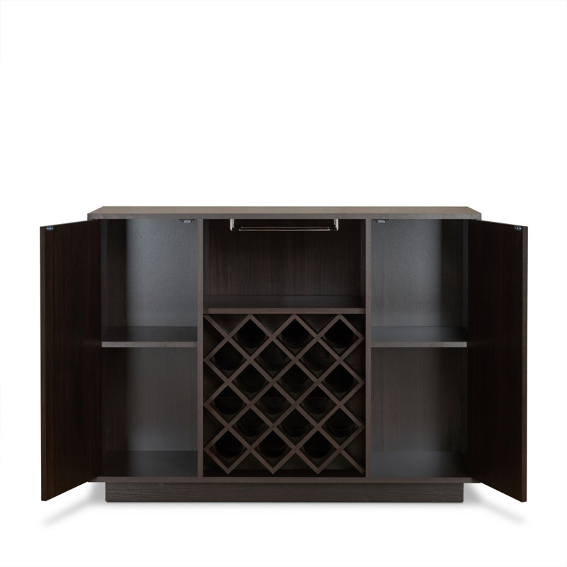 Armoire à vin 2 portes avec porte-verres à pied