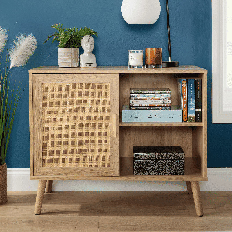Anelise 80cm Rattan Door Sideboard Cabinet