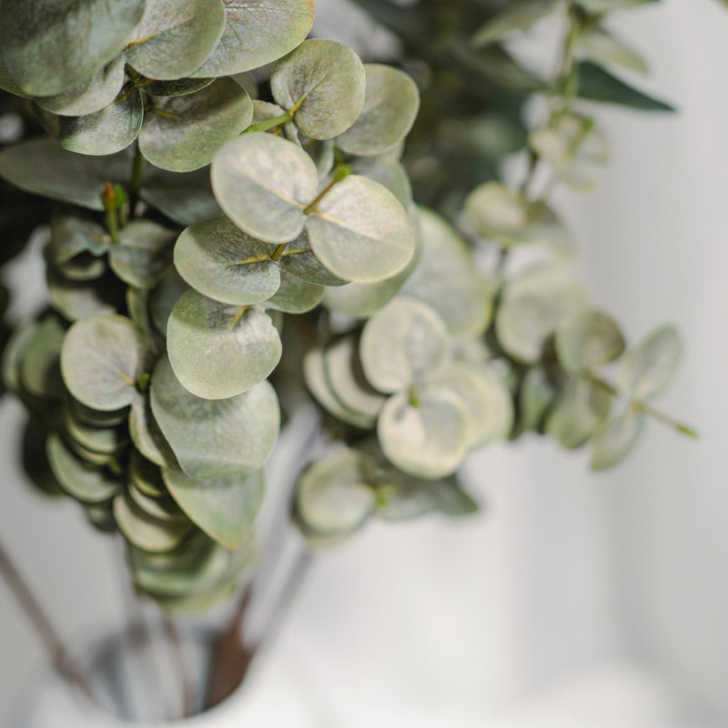 Branche d'eucalyptus artificiel Audet (1 tige), Gris