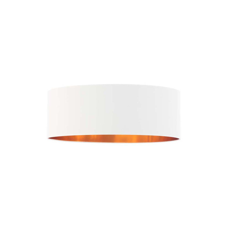 Suniga Fabric Flush Mount, White, 20cm H x 40cm W x 40cm D