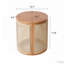 Table d'appoint en bois d'hévéa massif 15,7 po