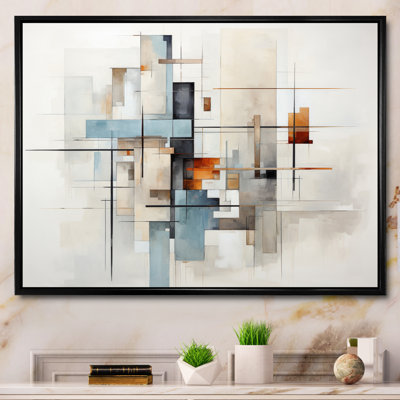 «Beige bleu sarcelle» - Reproduction sur toile