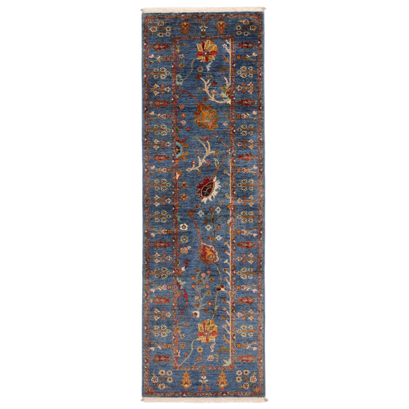 Tapis bleu moderne Ersari 2 pi 5 po x 7 pi 8 po
